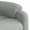 Világosszürke bársony dönthető fotel