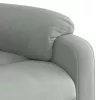 Világosszürke bársony dönthető masszázsfotel