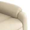 Krémszínű szövet dönthető masszázsfotel