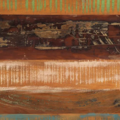 Tömör újrahasznosított fa étkezőasztal 110 x 55 x 76 cm