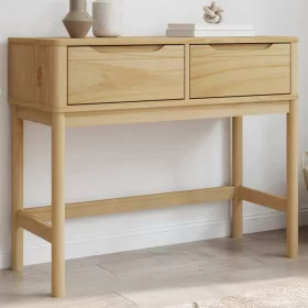   FLORO viaszbarna tömör fenyőfa tálalóasztal 89,5 x 36,5 x 73 cm