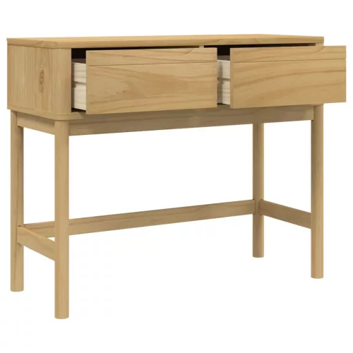 FLORO viaszbarna tömör fenyőfa tálalóasztal 89,5 x 36,5 x 73 cm