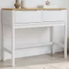 FLORO fehér tömör fenyőfa tálalóasztal 89,5 x 36,5 x 73 cm
