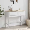 FLORO fehér tömör fenyőfa tálalóasztal 89,5 x 36,5 x 73 cm