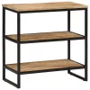 Tömör nyers mangófa tálalóasztal 70 x 35 x 70 cm