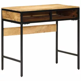 Íróasztal polcokkal Barna 80 x 50 x 75 cm tömör mangófa