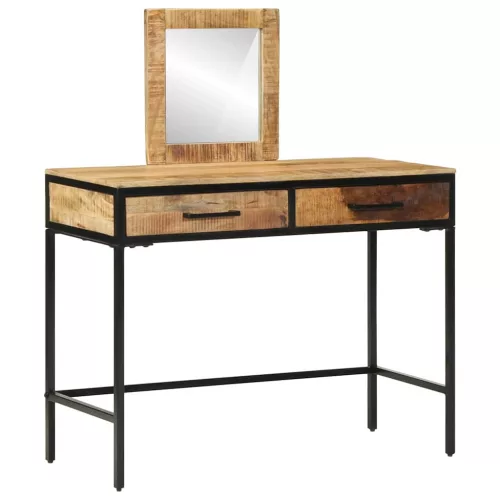Öltözködőasztal fiókkal Barna 100 x 40 x 120 cm Tömör mangófa