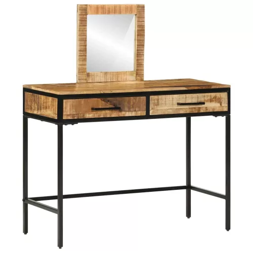 Öltözködőasztal fiókkal Barna 100 x 40 x 120 cm Tömör mangófa