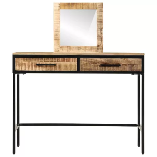 Öltözködőasztal fiókkal Barna 100 x 40 x 120 cm Tömör mangófa