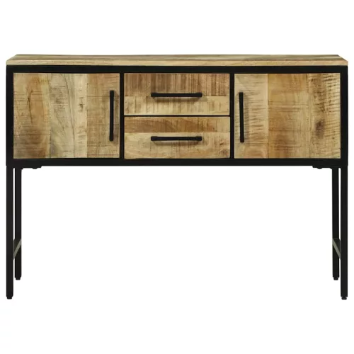 Konzolasztal fiókkal Barna 100 x 35 x 70 cm tömör mangófa
