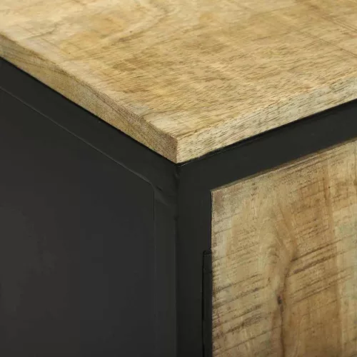 Konzolasztal fiókkal Barna 100 x 35 x 70 cm tömör mangófa
