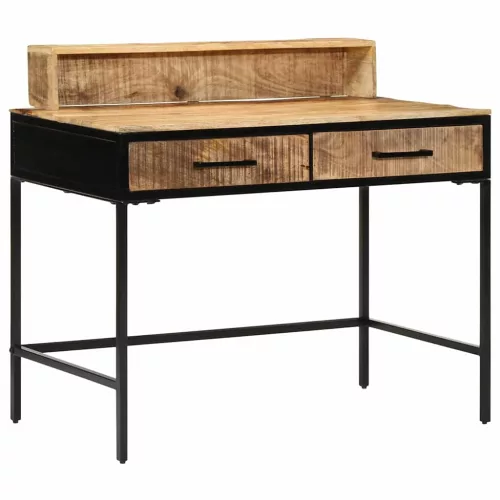 Konzolasztal fiókkal Barna 100 x 55 x 75 cm Tömör mangófa