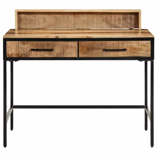 Konzolasztal fiókkal Barna 100 x 55 x 75 cm Tömör mangófa