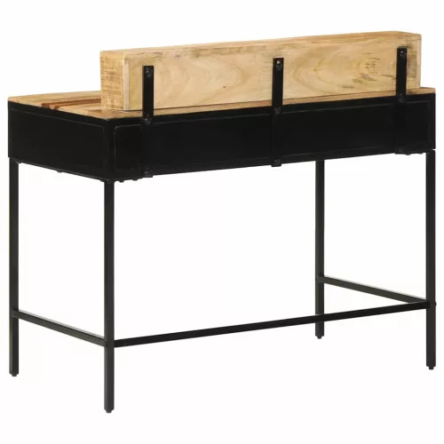 Konzolasztal fiókkal Barna 100 x 55 x 75 cm Tömör mangófa