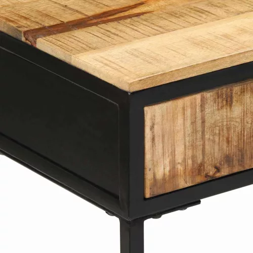 Konzolasztal fiókkal Barna 100 x 55 x 75 cm Tömör mangófa