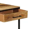 Konzolasztal fiókkal Barna 100 x 55 x 75 cm Tömör mangófa