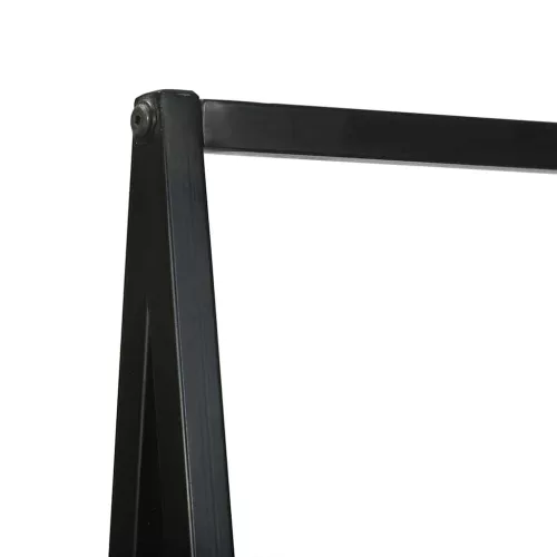 Ruhafogó polcokkal Fekete 60 x 45 x 180 cm Tömör akácfa