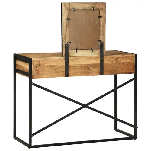 Öltözködőasztal fiókkal Barna 100 x 40 x 120 cm Tömör akácfa