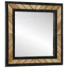 Tükör tükörrel Fekete és Barna 50 x 2 x 50 cm Tömör Fa Akácia
