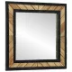 Tükör tükörrel Fekete és Barna 50 x 2 x 50 cm Tömör Fa Akácia