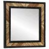 Tükör tükörrel Fekete és Barna 50 x 2 x 50 cm Tömör Fa Akácia