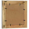 Tükör tükörrel Fekete és Barna 50 x 2 x 50 cm Tömör Fa Akácia