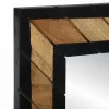 Tükör tükörrel Fekete és Barna 50 x 2 x 50 cm Tömör Fa Akácia