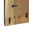 Tükör tükörrel Fekete és Barna 50 x 2 x 50 cm Tömör Fa Akácia