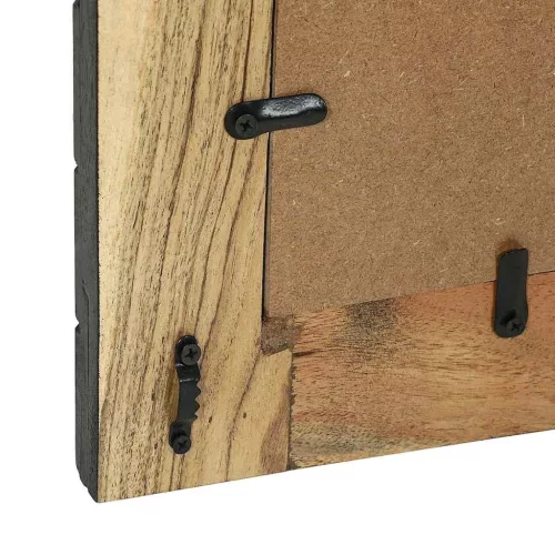 Tükör tükörrel Fekete és Barna 50 x 2 x 50 cm Tömör Fa Akácia