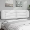 Fehér műbőr fejtámla párna Hvar 200 cm