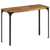 Barna tömör mangófa és vas konzolasztal 110 x 35 x 76 cm