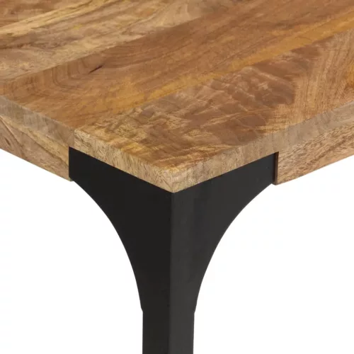 Barna tömör mangófa és vas konzolasztal 110 x 35 x 76 cm