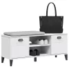 VIKEN fehér szerelt fa cipőtároló pad 106 x 35 x 45 cm