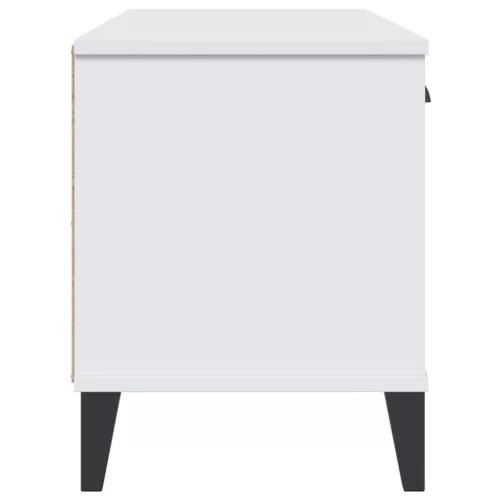 VIKEN fehér szerelt fa cipőtároló pad 106 x 35 x 45 cm