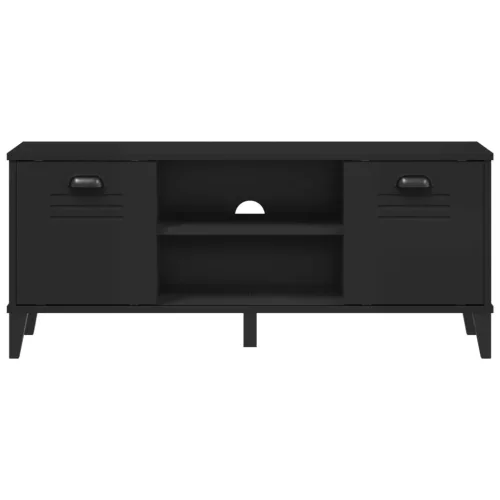 VIKEN fekete szerelt fa cipőtároló pad 106 x 35 x 45 cm