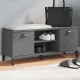 VIKEN antracitszürke szerelt fa cipőtároló pad 106 x 35 x 45 cm
