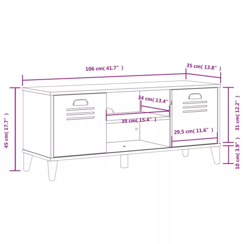 VIKEN antracitszürke szerelt fa cipőtároló pad 106 x 35 x 45 cm