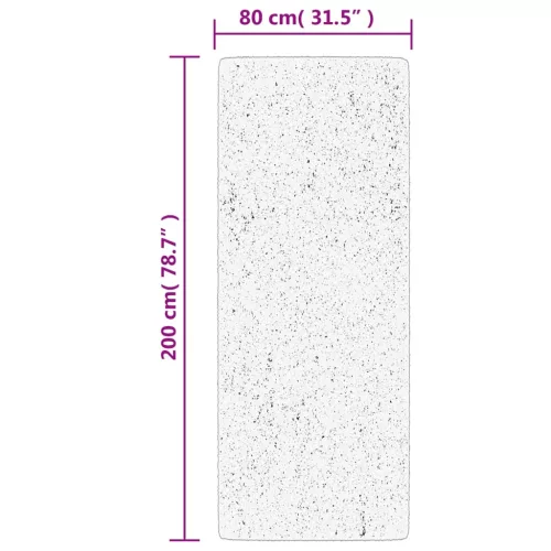 HUARTE antracit rövid szálú puha és mosható szőnyeg 80 x 200 cm