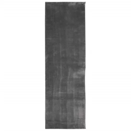 HUARTE antracit rövid szálú puha és mosható szőnyeg 80 x 250 cm