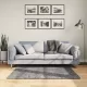 HUARTE antracit rövid szálú puha és mosható szőnyeg 120x120 cm