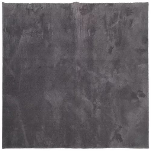HUARTE antracit rövid szálú puha és mosható szőnyeg 120x120 cm