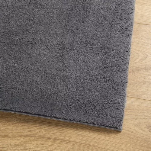 HUARTE antracit rövid szálú puha és mosható szőnyeg 200x200 cm