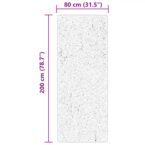 HUARTE bézs rövid szálú puha és mosható szőnyeg 80 x 200 cm