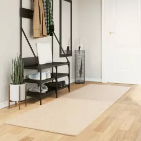   HUARTE bézs rövid szálú puha és mosható szőnyeg 80 x 250 cm