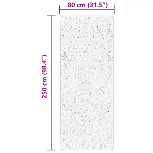 HUARTE bézs rövid szálú puha és mosható szőnyeg 80 x 250 cm