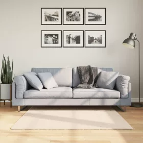   HUARTE bézs rövid szálú puha és mosható szőnyeg 120 x 120 cm
