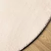 HUARTE bézs rövid szálú puha és mosható szőnyeg Ø 120 cm