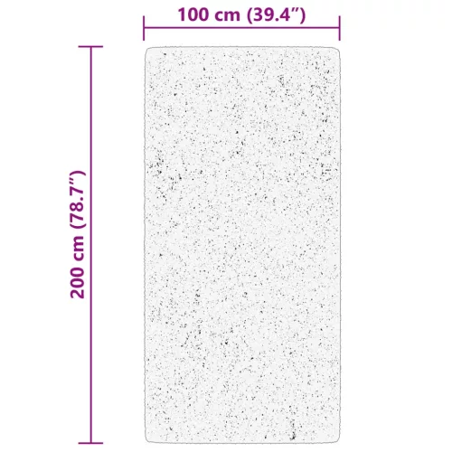 HUARTE krémszínű rövid szálú puha és mosható szőnyeg 100x200 cm