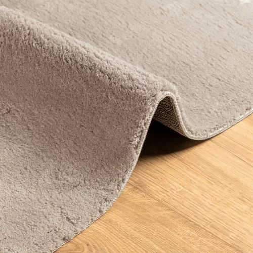 HUARTE homokszínű rövid szálú puha és mosható szőnyeg 80x200 cm