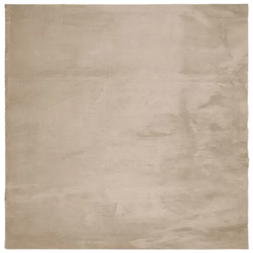 HUARTE homokszínű rövid szálú puha és mosható szőnyeg 120x120cm
